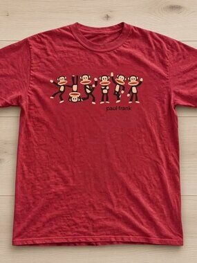 Paul Frank red monkey cotton graphic t-shirt